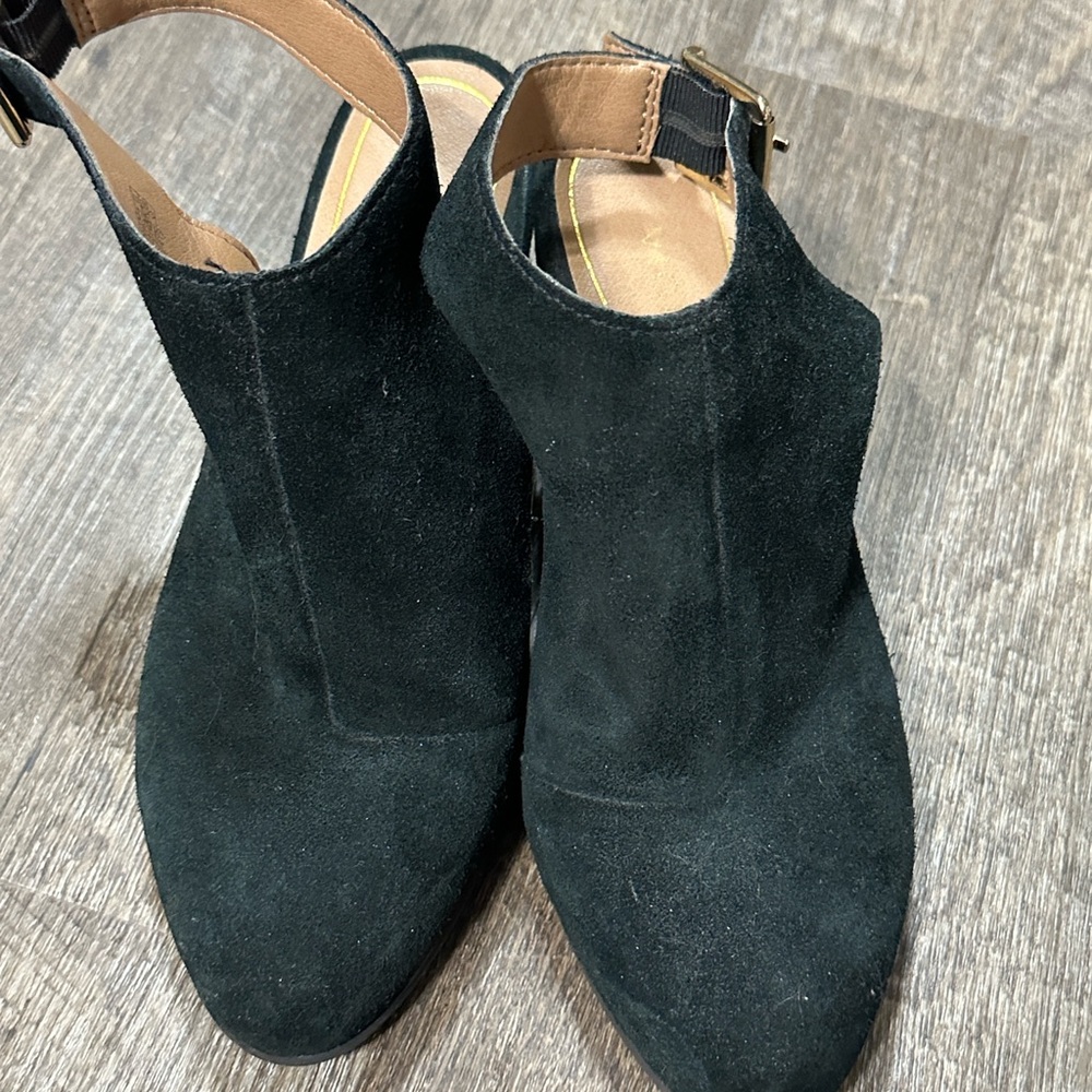 Vionic Lacey Tortoise Suede Open Back Heeled Boot… - image 3